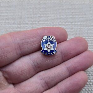 Sterling Silver FLT 50 Years Pin Brooch A5754